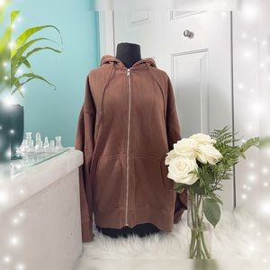Brandy Melville Oversized Zip Up Hoodie